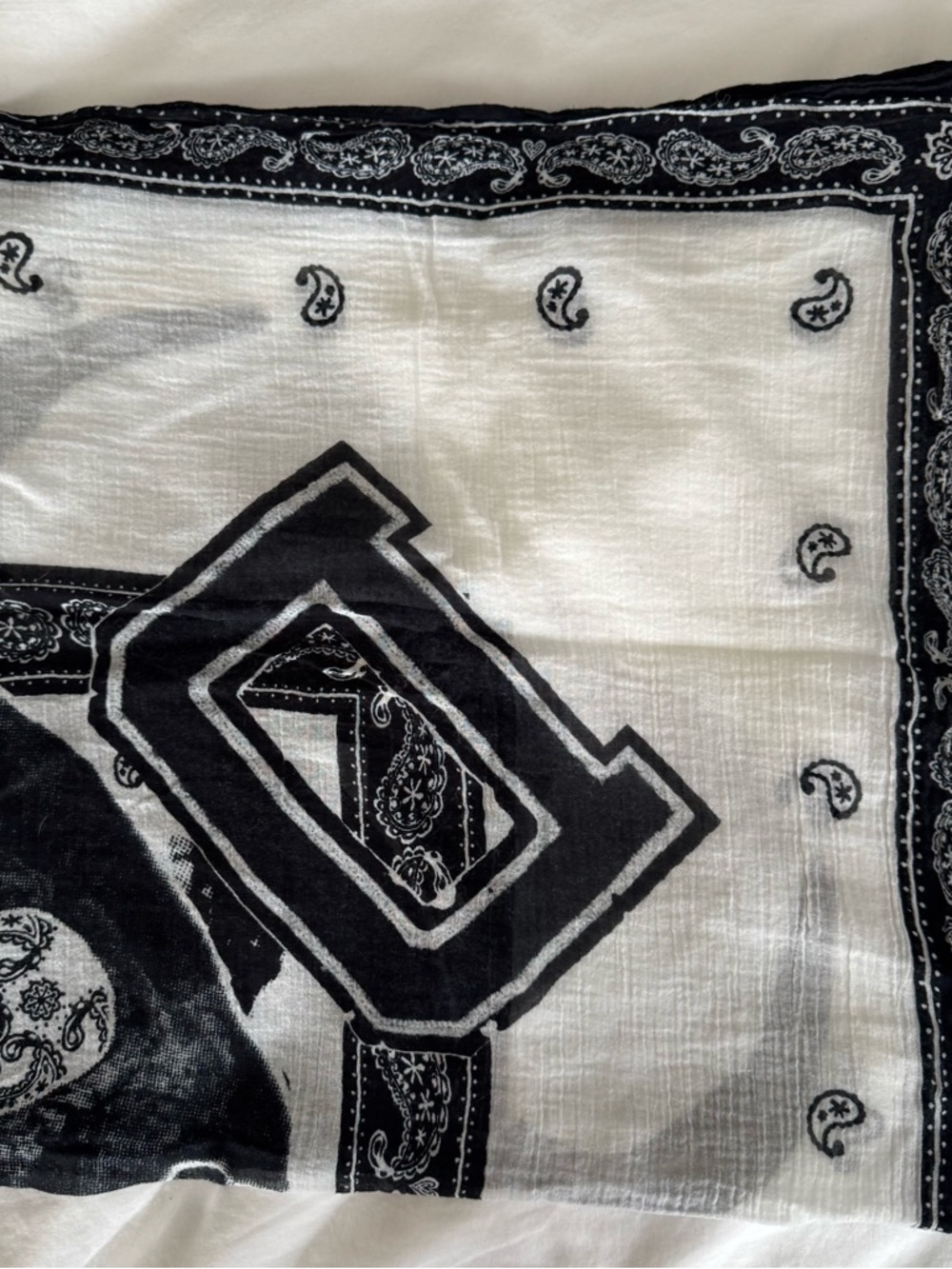 Diesel Skull and Guitar Scarf - Picture 3 of 6